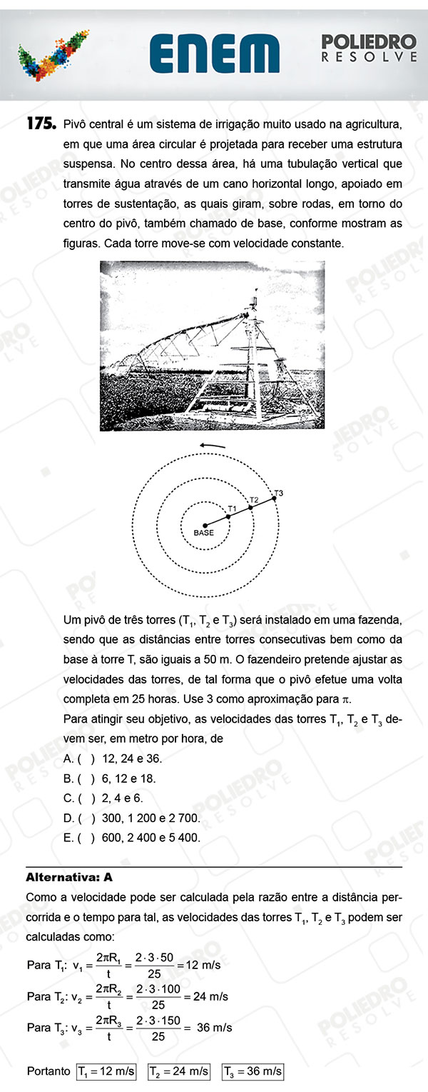 Questão 175 - 2º Dia (PROVA AMARELA) - ENEM 2017