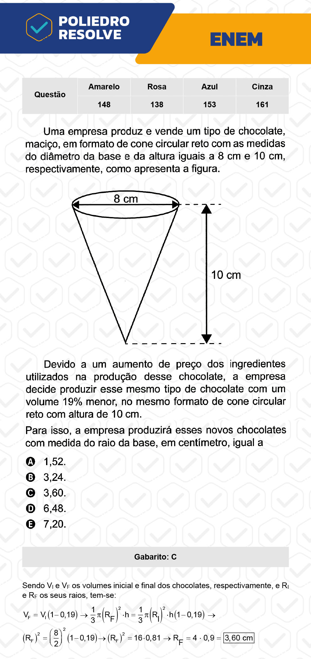 Questão 161 - 2º Dia - Prova Cinza - ENEM 2022