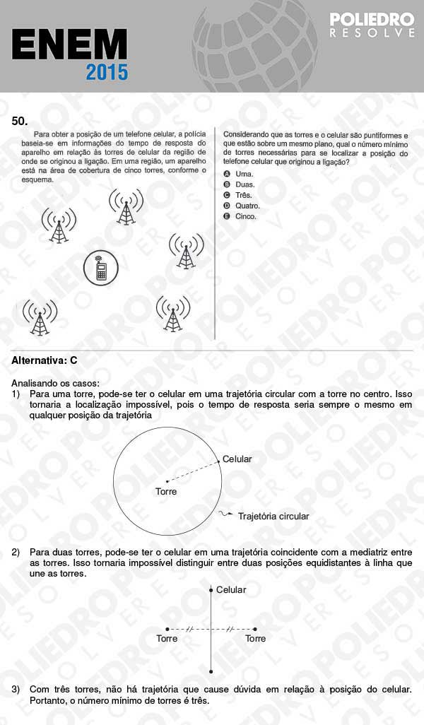 Questão 50 - Sábado (Prova Branca) - ENEM 2015