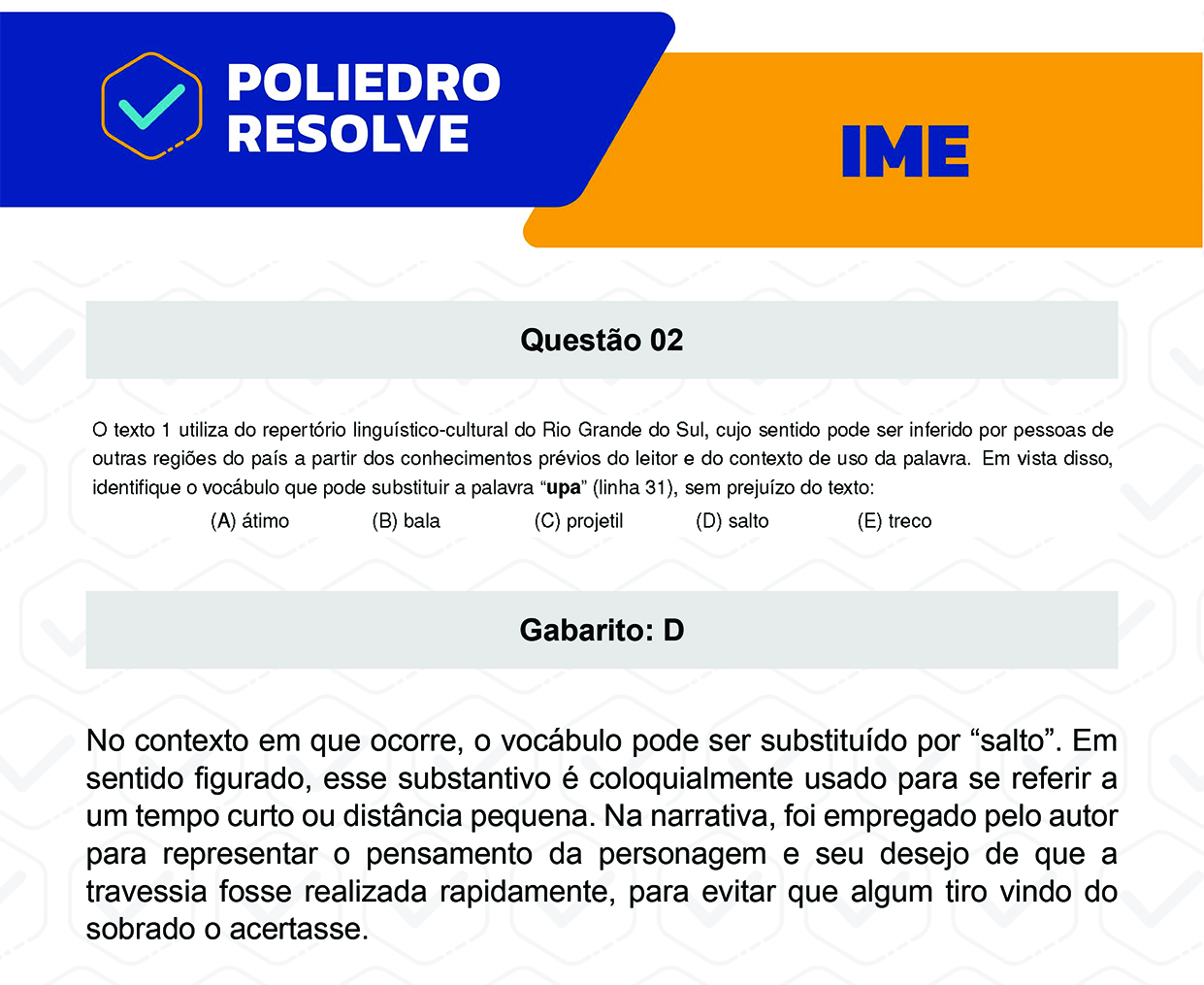 Questão 2 - 2ª Fase - Português/Inglês - IME 2023