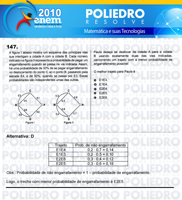 Questão 147 - Domingo (Prova rosa) - ENEM 2010