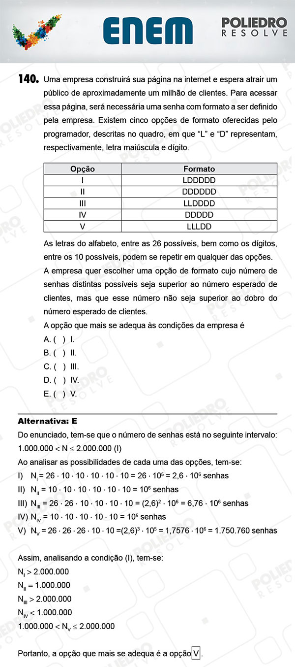 Questão 140 - 2º Dia (PROVA AMARELA) - ENEM 2017