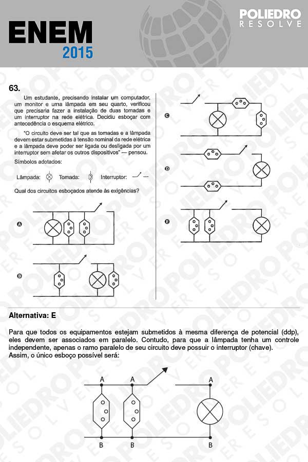 Questão 63 - Sábado (Prova Branca) - ENEM 2015