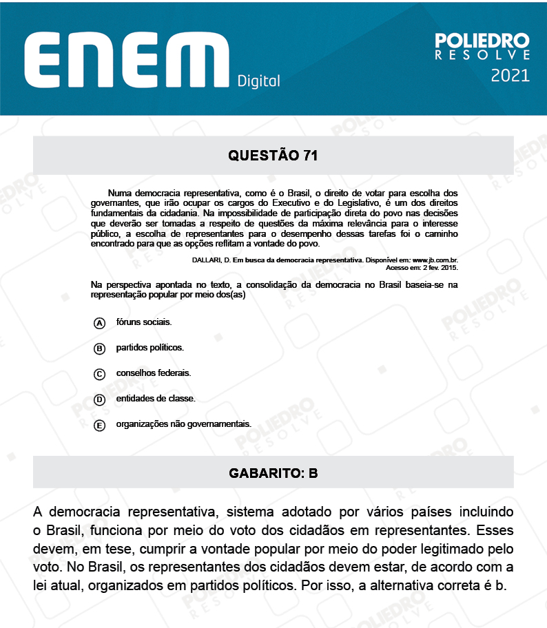 Questão 71 - 1º Dia - Prova Azul - Espanhol - ENEM DIGITAL 2020