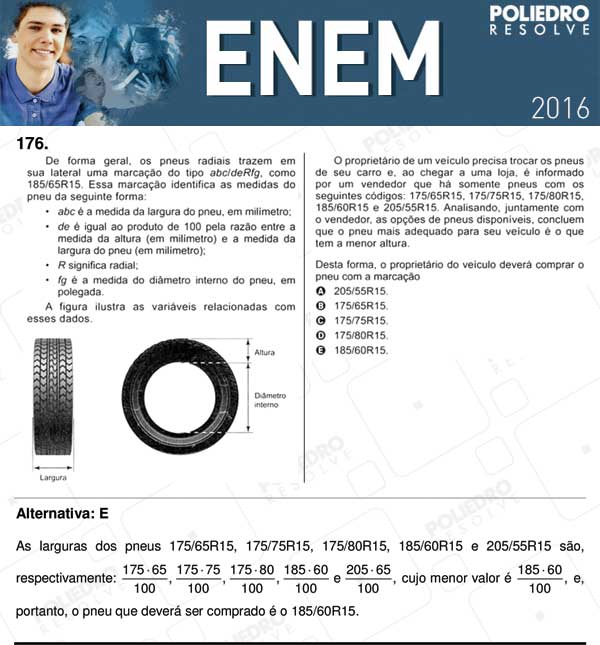 Questão 176 - 2º dia (PROVA CINZA) - ENEM 2016