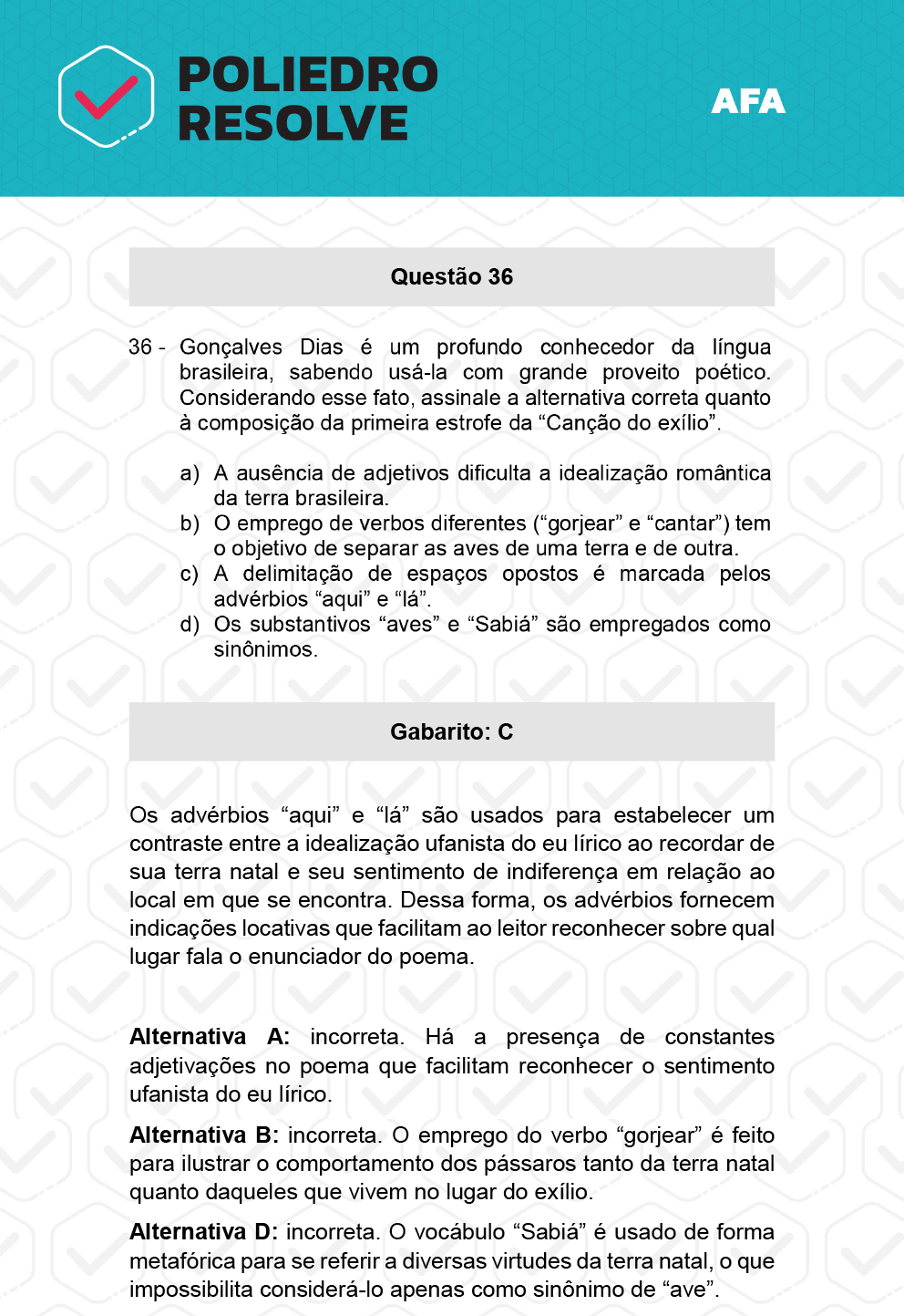 Questão 36 - Prova Modelo A - AFA 2023