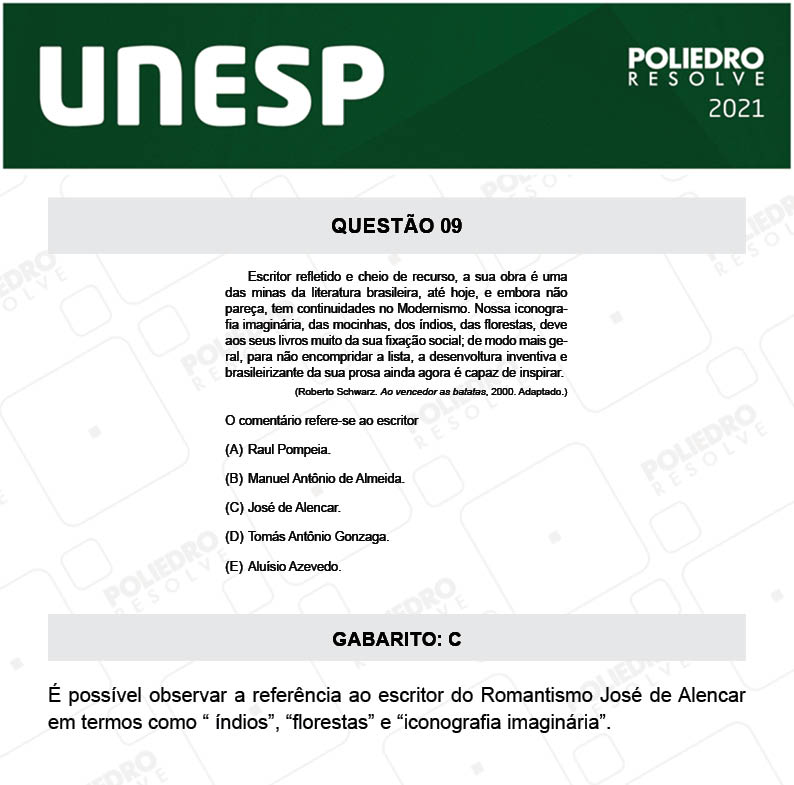 Questão 9 - 2ª Fase - UNESP 2021