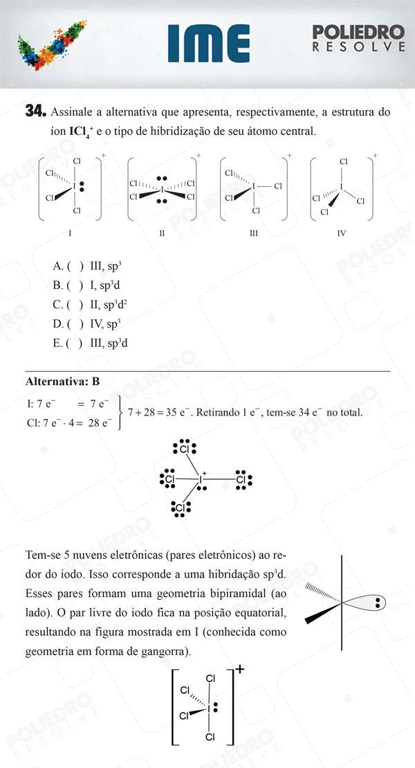 Questão 34 - 1ª Fase - IME 2018