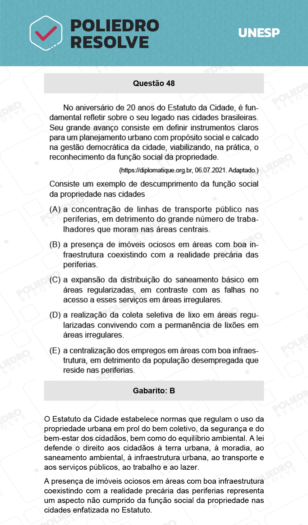 Questão 48 - 1ª Fase - Biológicas - UNESP 2022