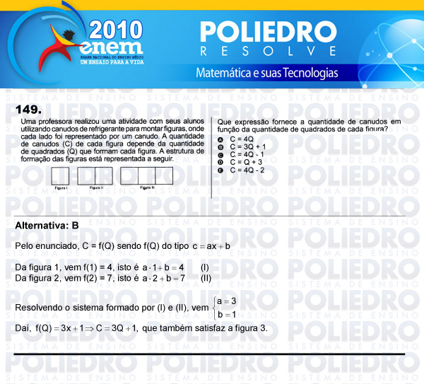 Questão 149 - Domingo (Prova rosa) - ENEM 2010