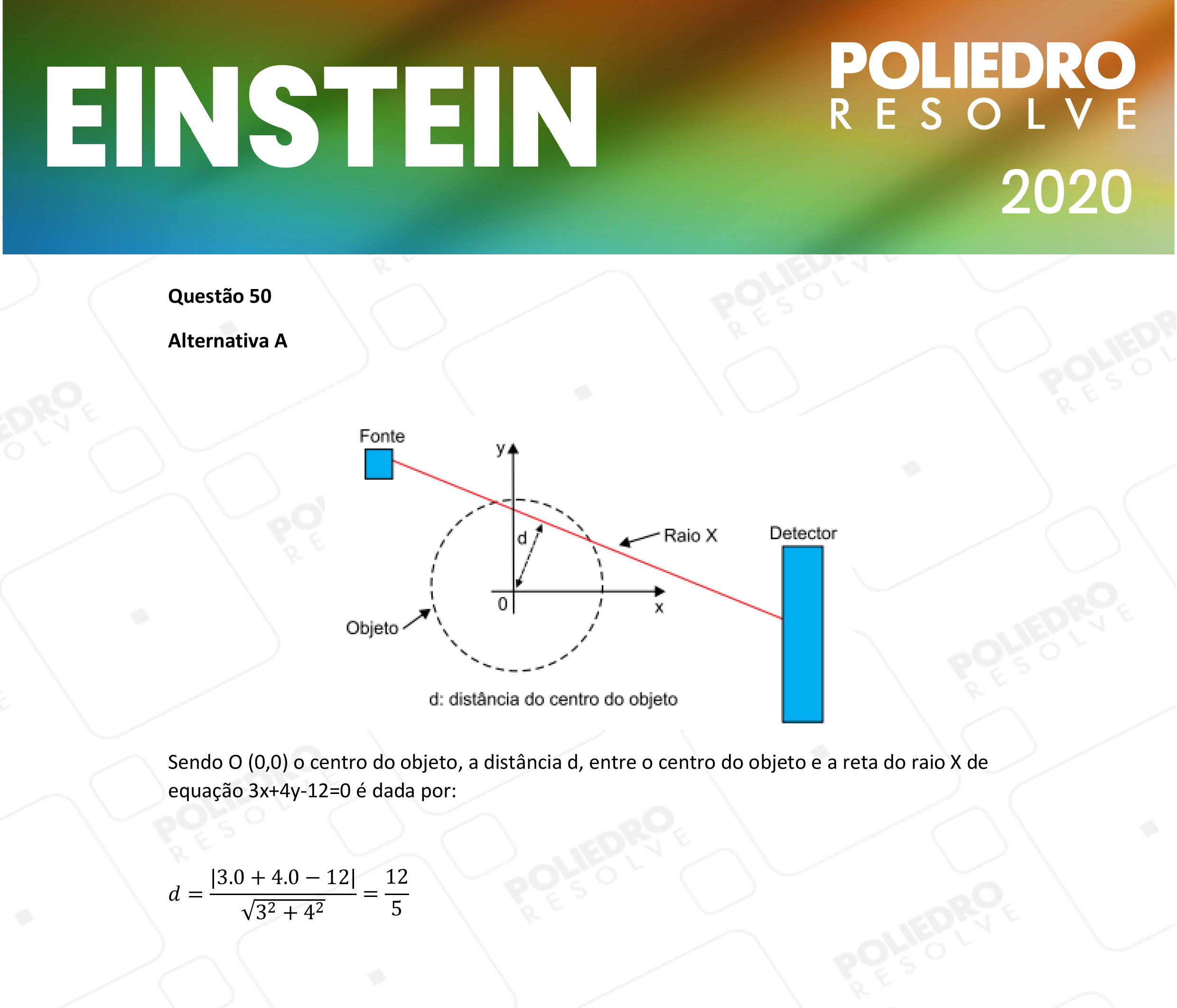 Questão 50 - Fase única - EINSTEIN 2020