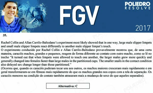 Questão 35 - Objetivas - 2017.1 - FGV 2017