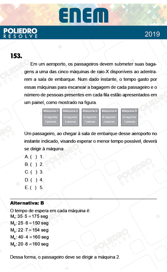 Questão 153 - 2º Dia - Prova AMARELA - ENEM 2018