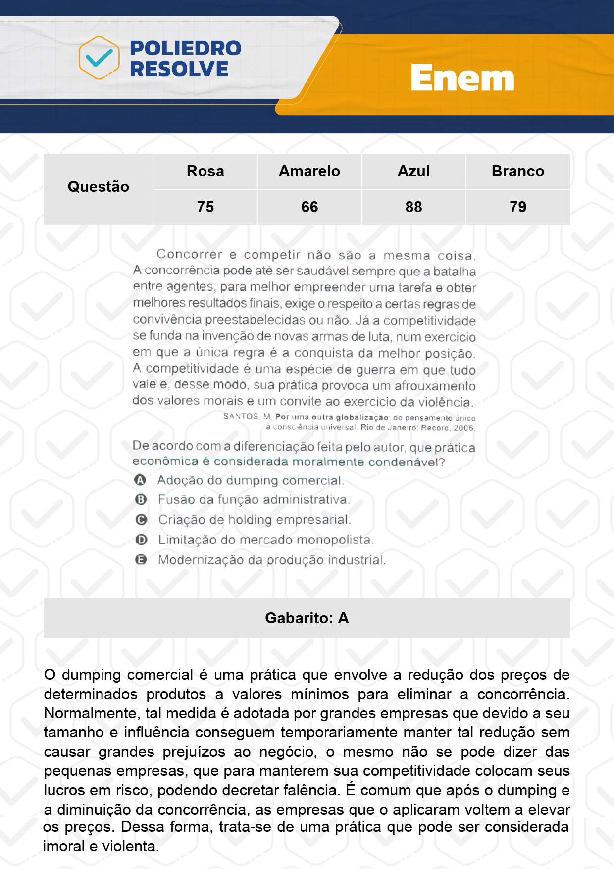 Questão 66 - Dia 1 - Prova Amarela - Enem 2023