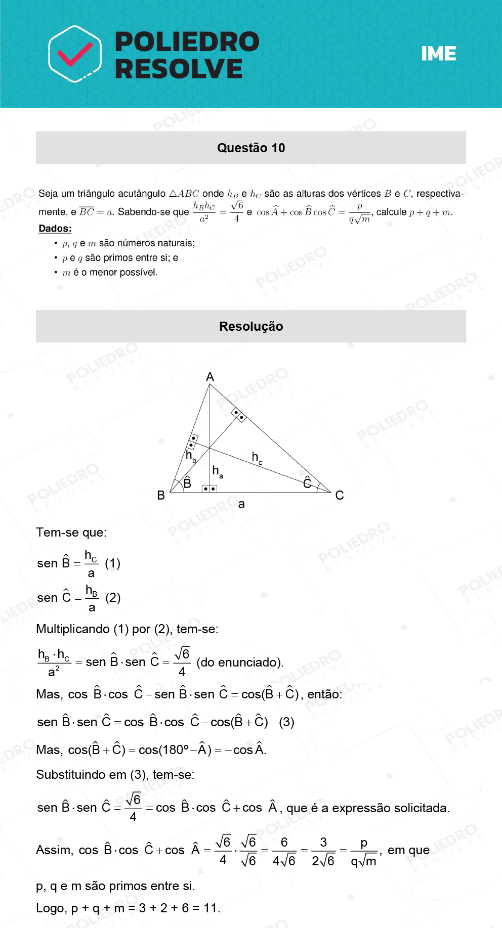 Dissertação 10 - 2ª Fase - Matemática - IME 2022