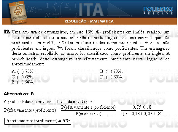 Questão 12 - Matemática - ITA 2009