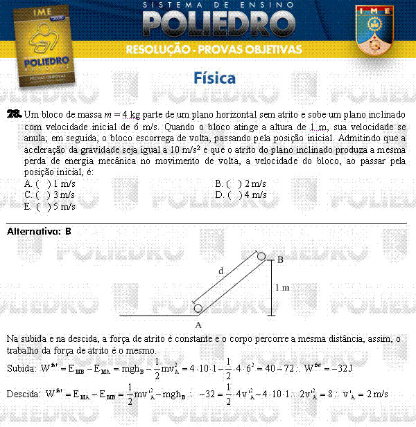 Questão 28 - Objetivas - IME 2008