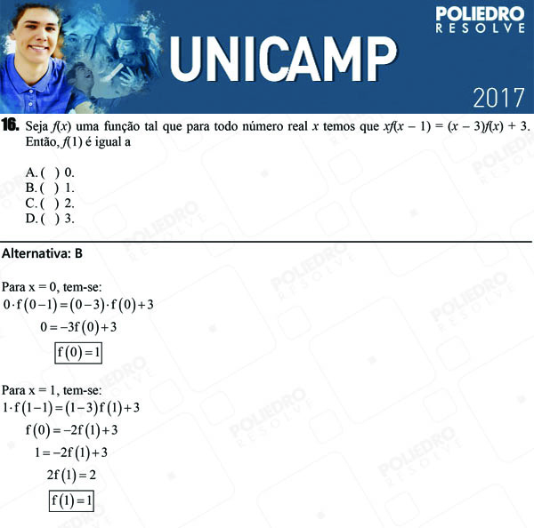 Questão 16 - 1ª Fase - UNICAMP 2017