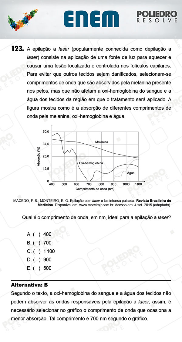 Questão 123 - 2º Dia (PROVA AMARELA) - ENEM 2017