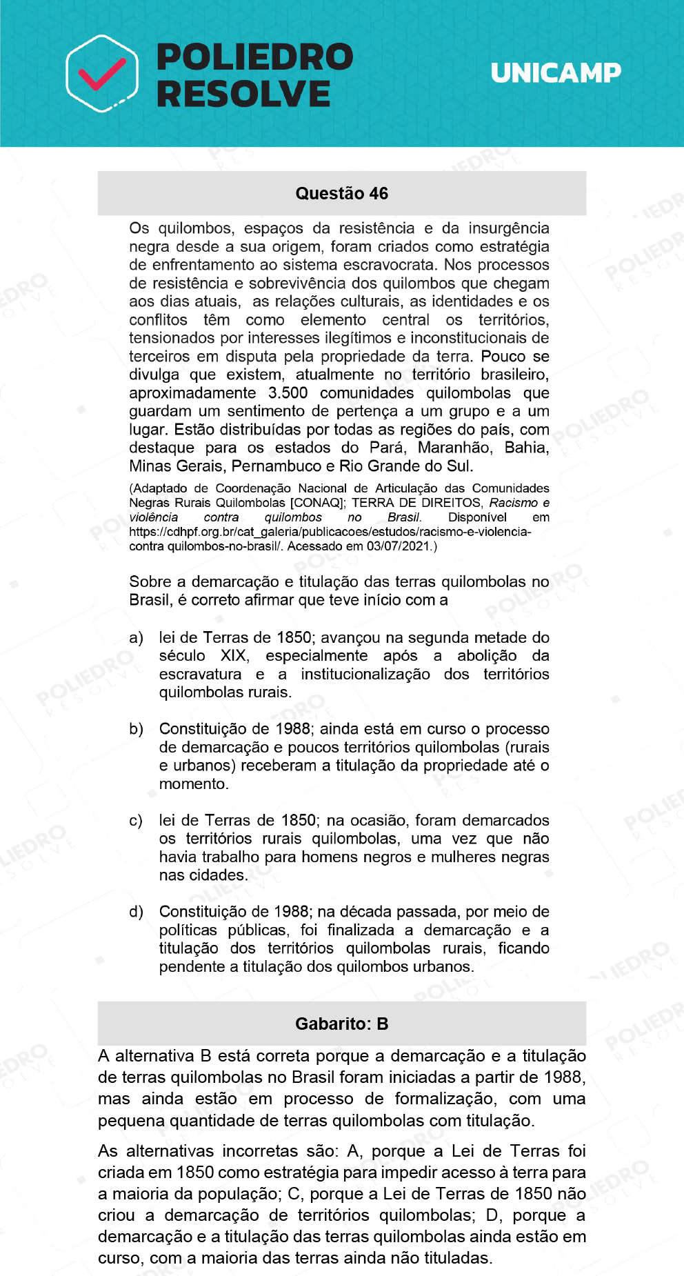 Questão 46 - 1ª Fase - 1º Dia - Q e X - UNICAMP 2022