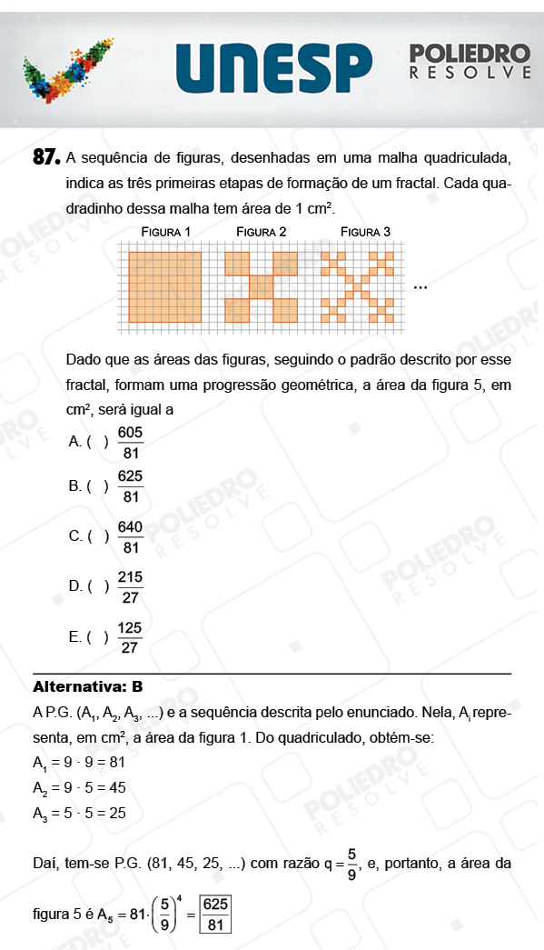 Questão 87 - 1ª Fase - PROVA 4 - UNESP 2018