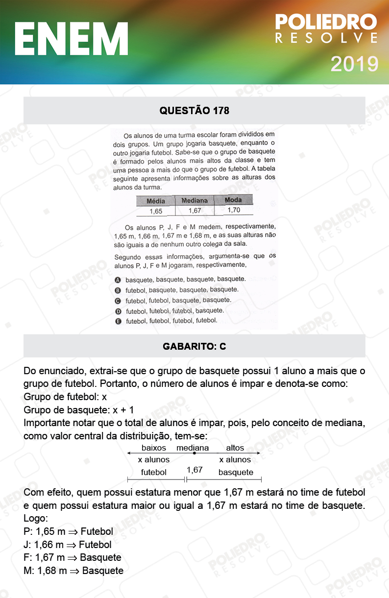 Questão 178 - 2º DIA - PROVA ROSA - ENEM 2019