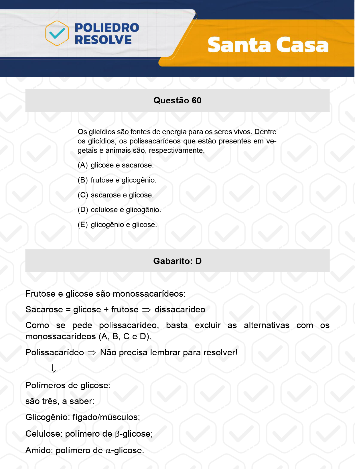 Questão 60 - 1º Dia - SANTA CASA 2024