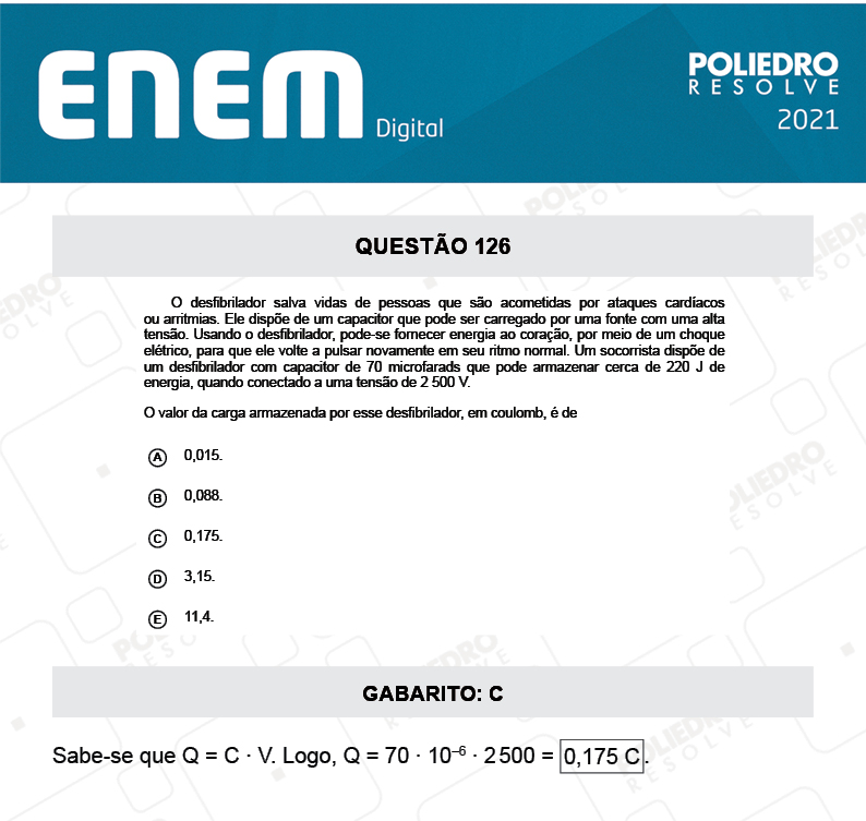 Questão 126 - 2º Dia - Prova Amarela - ENEM DIGITAL 2020