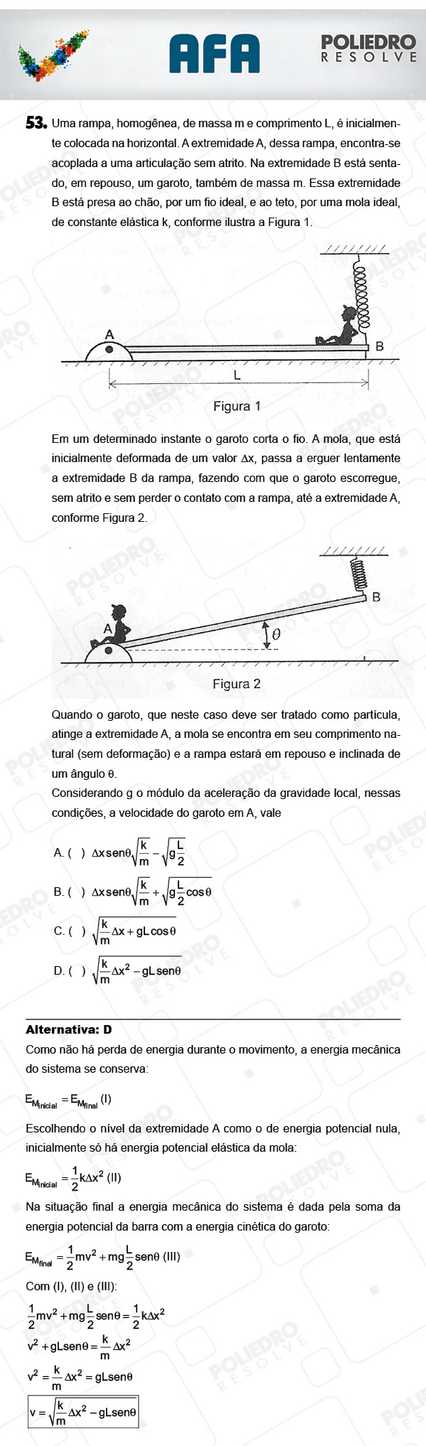 Questão 53 - Prova Modelo A - AFA 2018