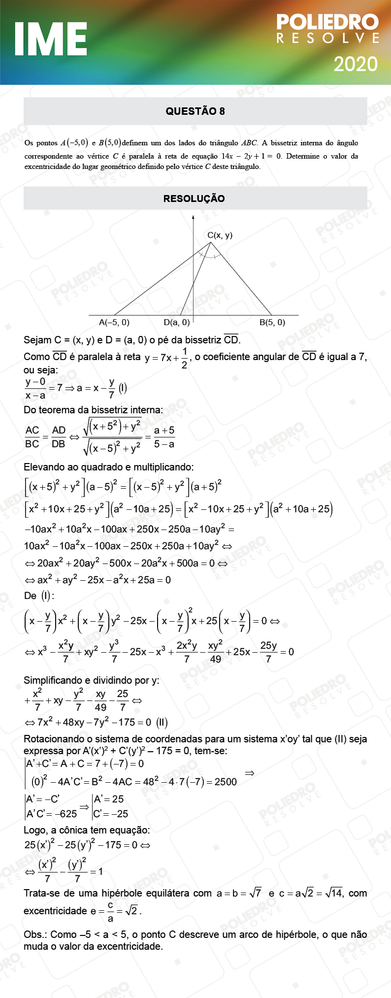 Dissertação 8 - 2ª Fase - Matemática - IME 2020