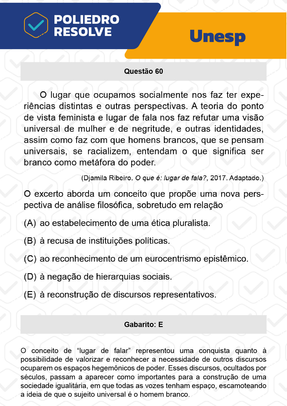 Questão 60 - 1ª Fase - UNESP 2023