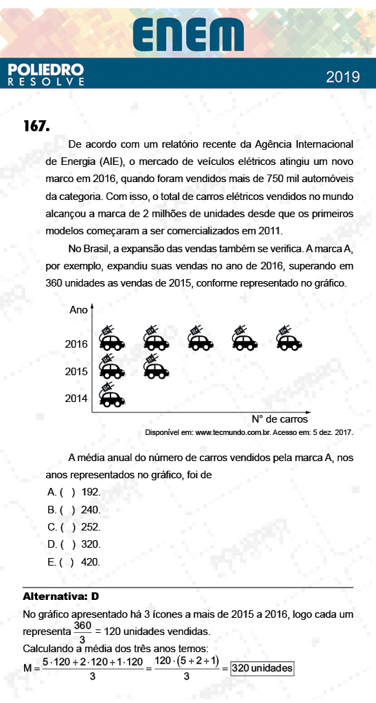 Questão 167 - 2º Dia - Prova CINZA - ENEM 2018