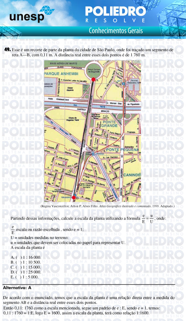 Questão 49 - 1ª Fase - UNESP 2011