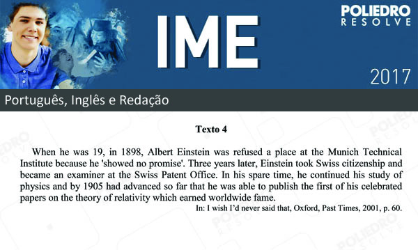 Texto 4 - Português e Inglês - IME 2017