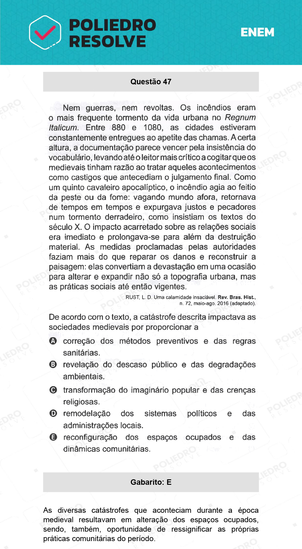 Questão 47 - 1º Dia - Prova Branca - ENEM 2021