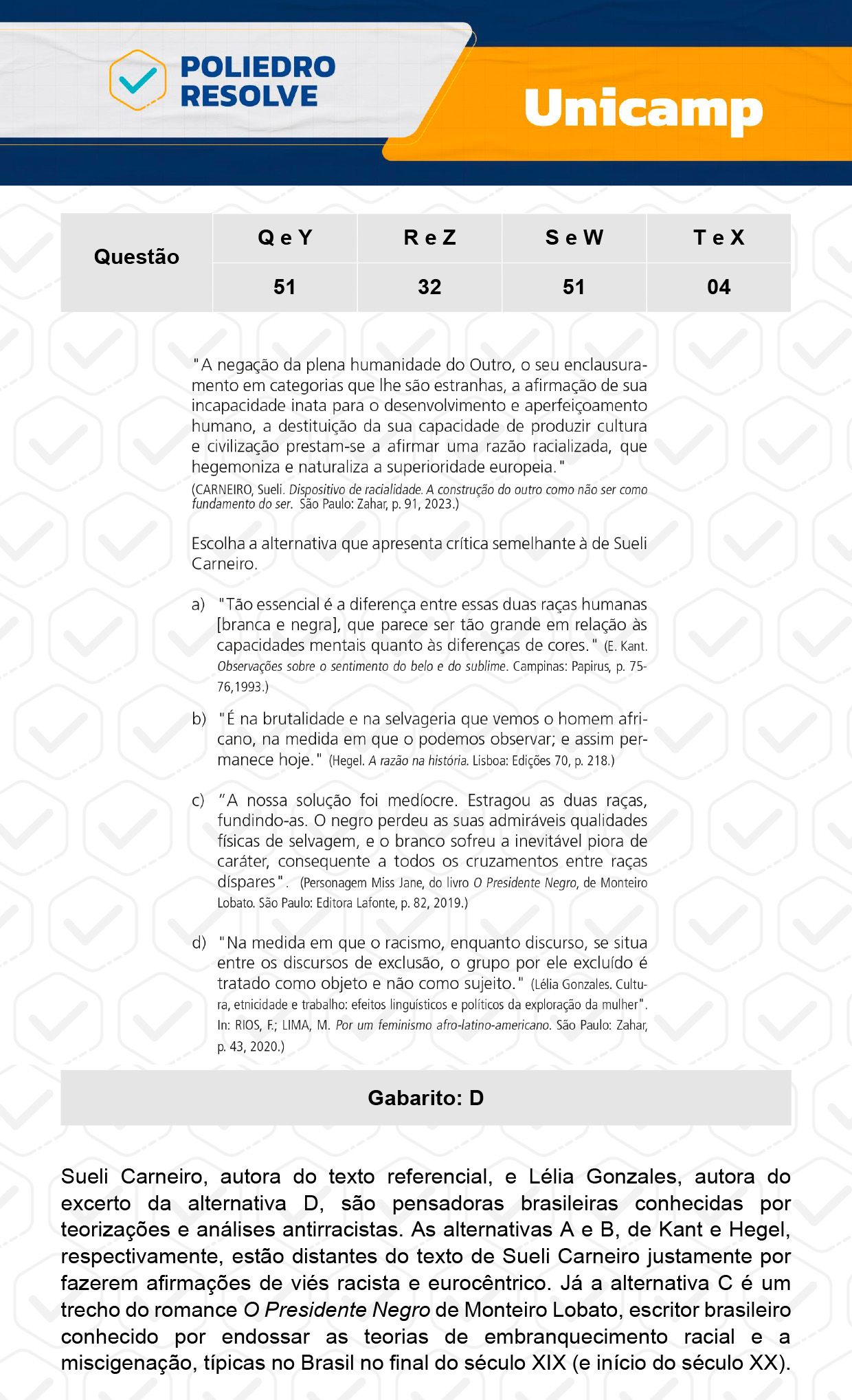 Questão 32 - 1ª Fase - 1º Dia - R e Z - UNICAMP 2024