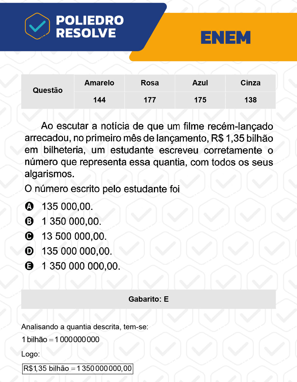 Questão 138 - 2º Dia - Prova Cinza - ENEM 2022