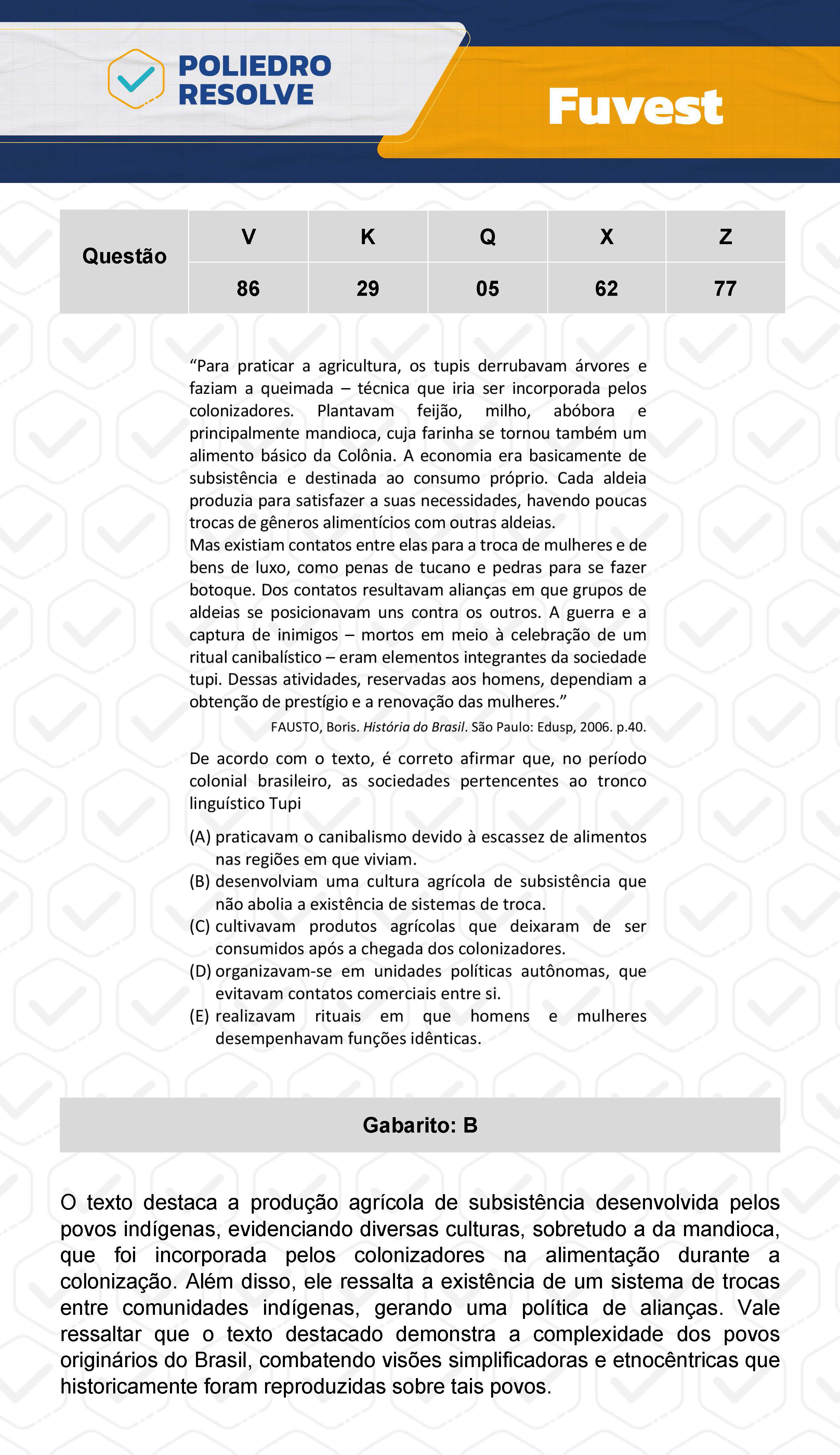 Questão 62 - 1ª Fase  - Prova X - FUVEST 2024