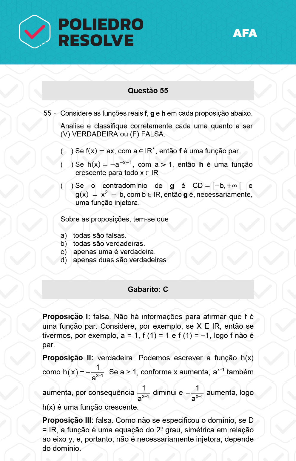 Questão 55 - Prova Modelo A - AFA 2023