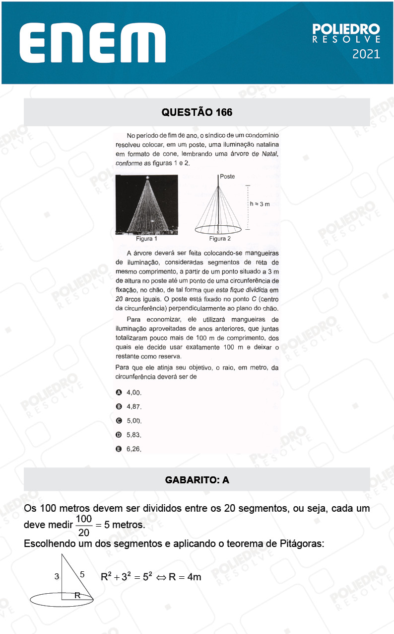 Questão 166 - 2º Dia - Prova Rosa - ENEM 2020