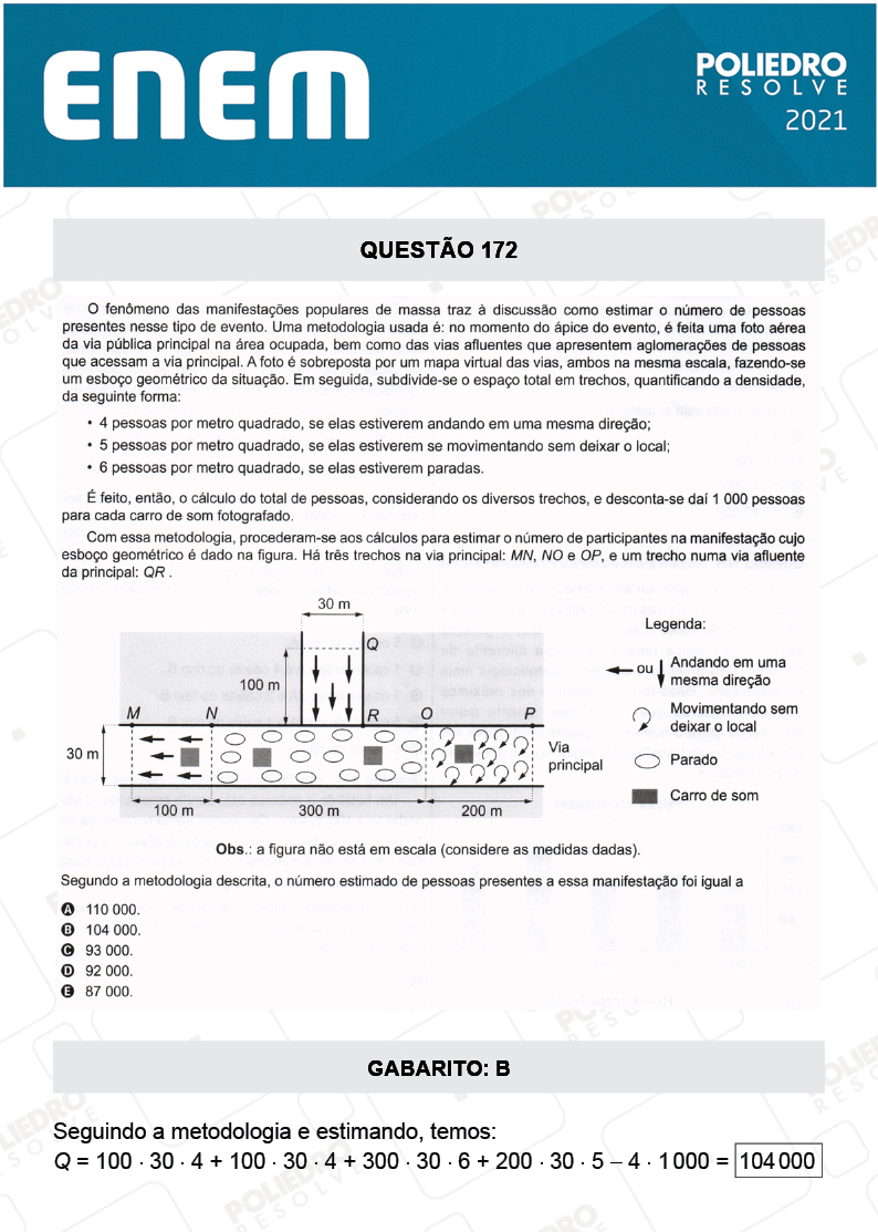 Questão 172 - 2º Dia - Prova Cinza - ENEM 2020