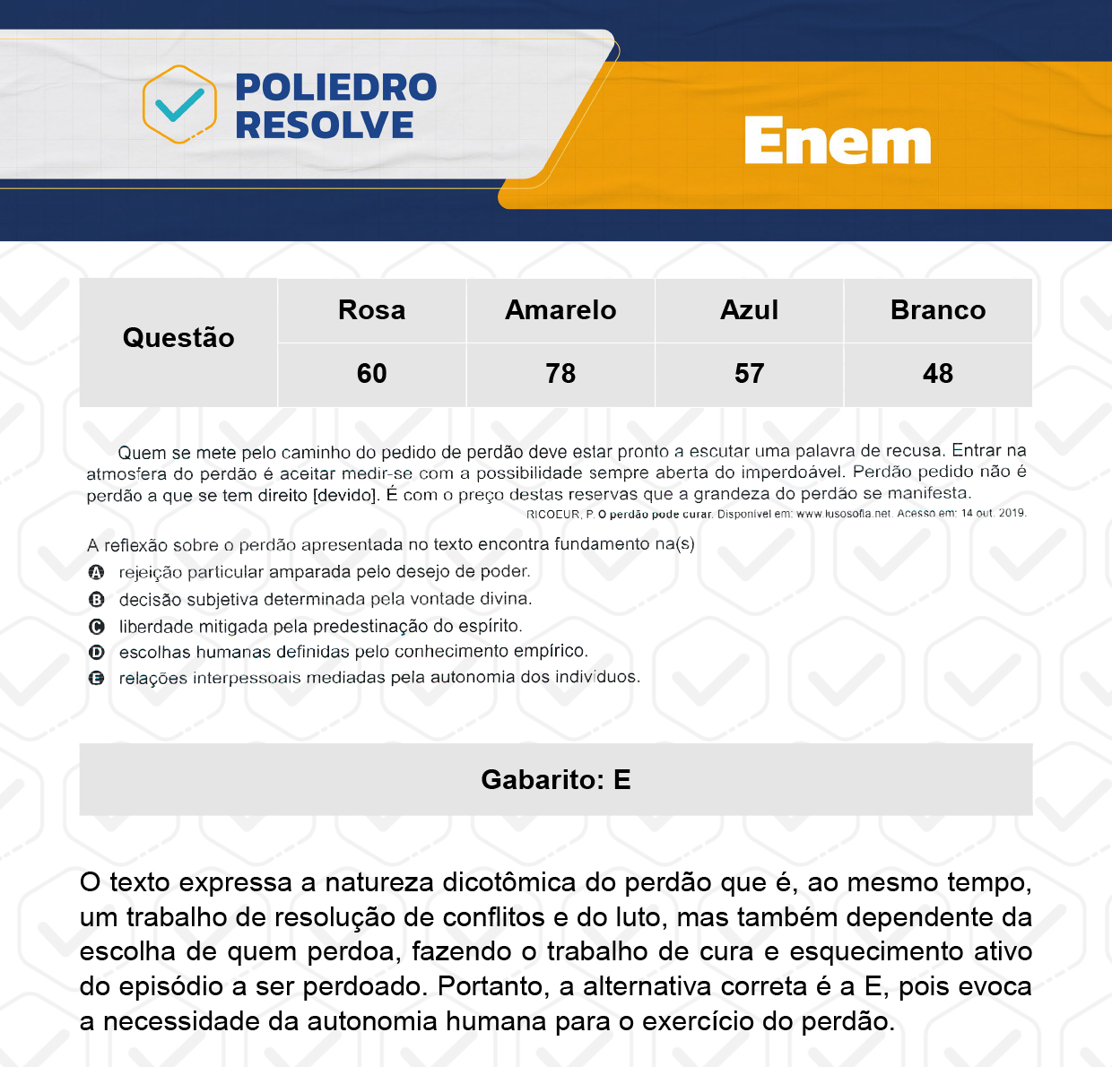 Questão 57 - Dia 1 - Prova Azul - Enem 2023