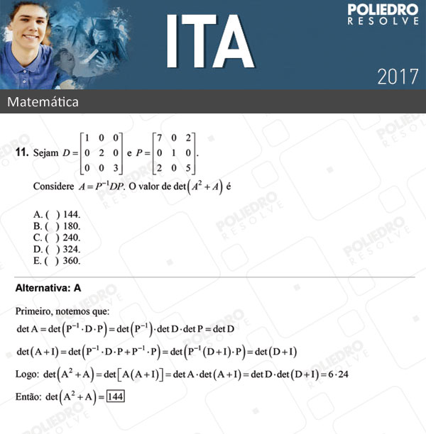 Questão 11 - Matemática - ITA 2017