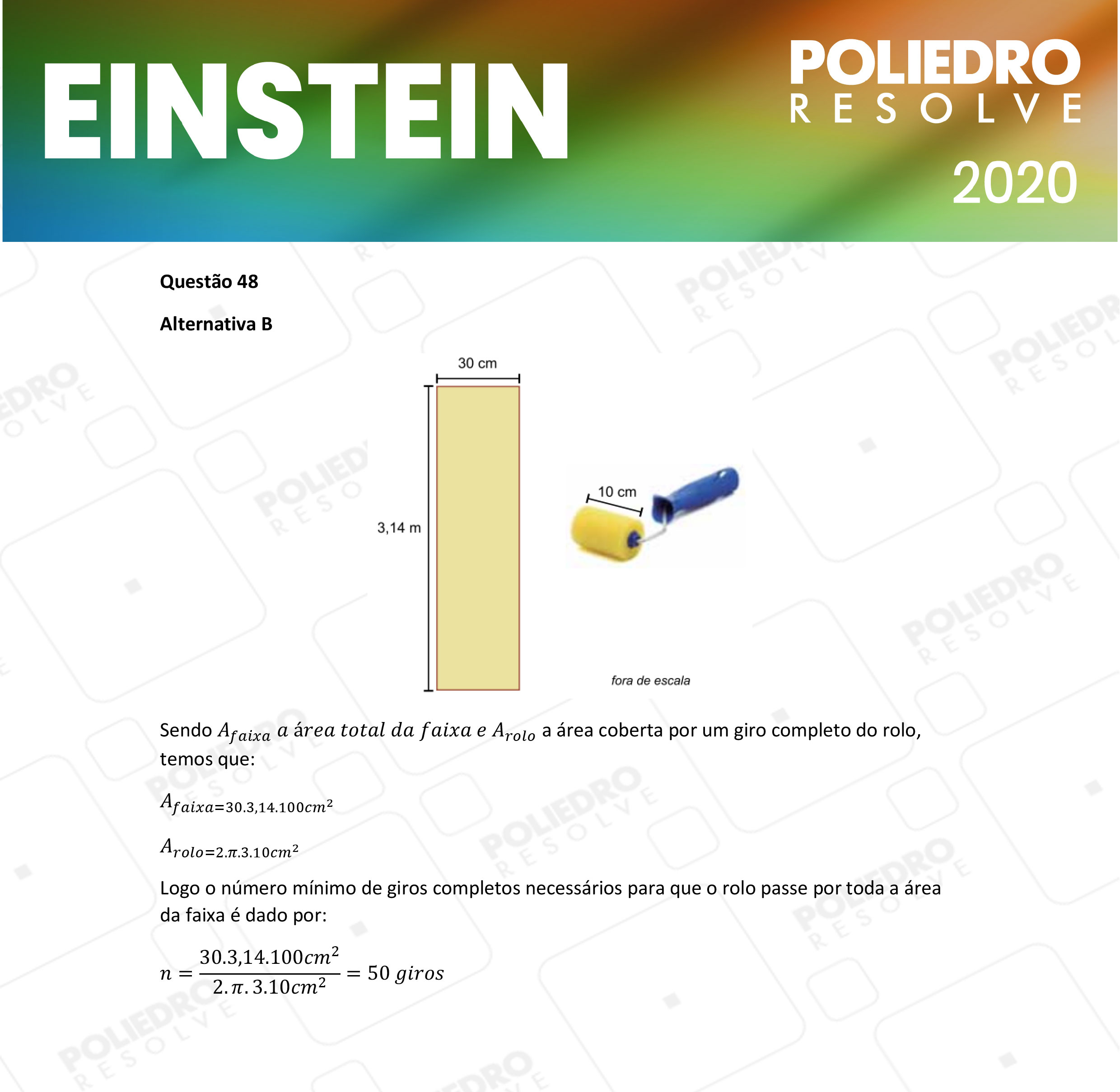 Questão 48 - Fase única - EINSTEIN 2020