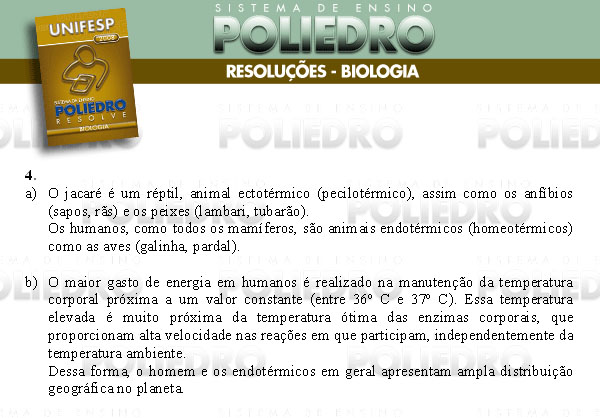 Dissertação 4 - Conhecimentos Específicos - UNIFESP 2008