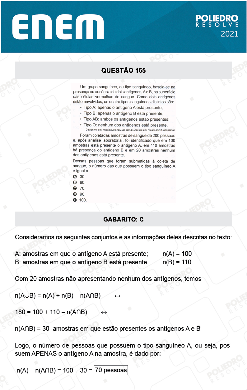 Questão 165 - 2º Dia - Prova Cinza - ENEM 2020