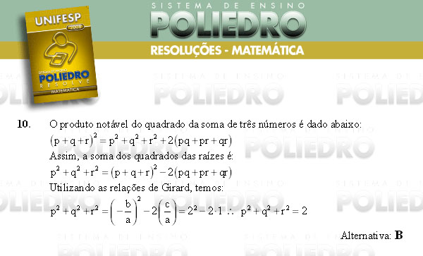 Questão 10 - Conhecimentos Gerais - UNIFESP 2008