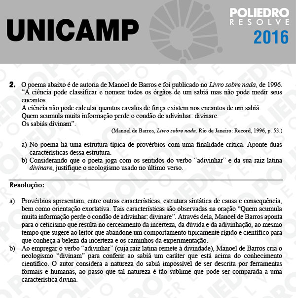 Dissertação 2 - 2ª Fase 1º Dia - UNICAMP 2016