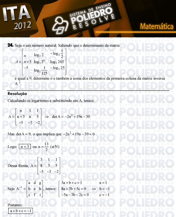 Dissertação 24 - Matemática - ITA 2012