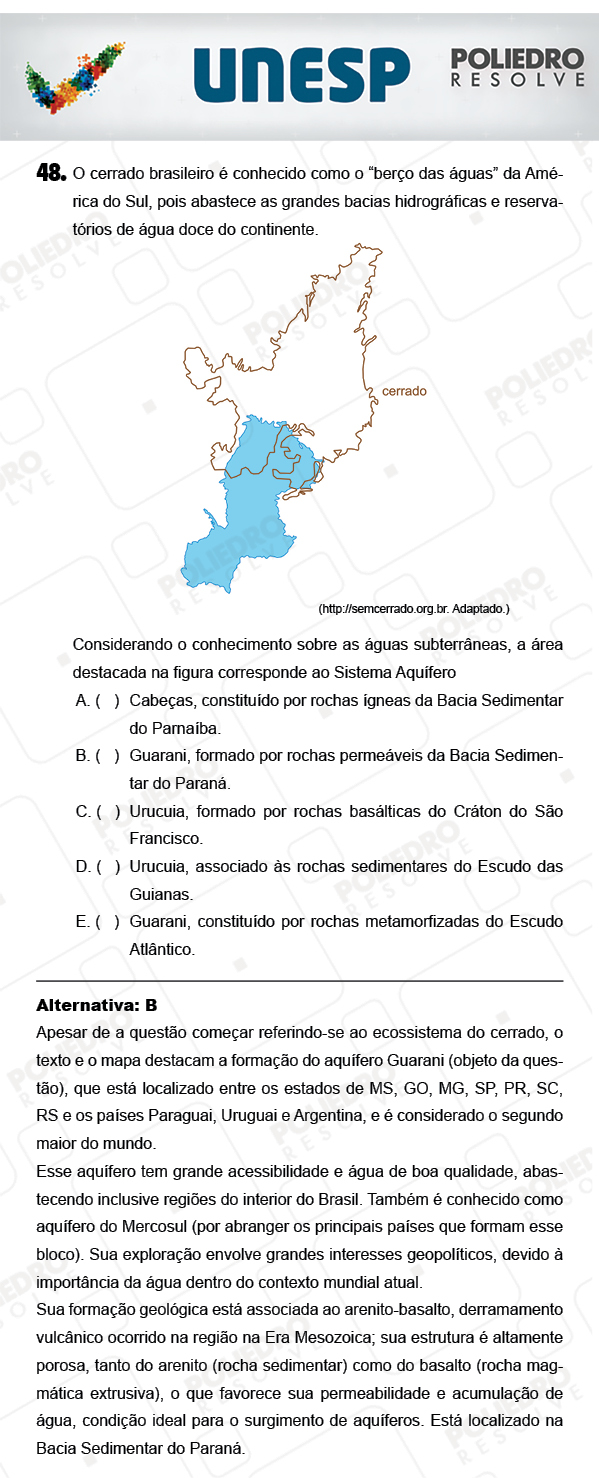 Questão 48 - 1ª Fase - PROVA 4 - UNESP 2018